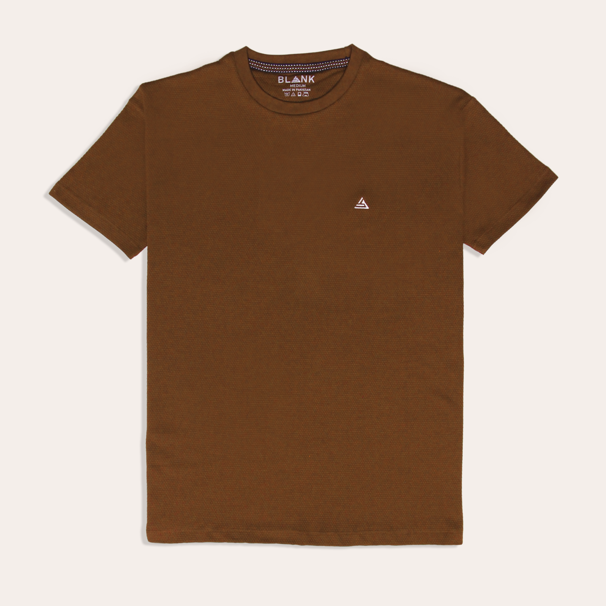 Camel Popcorn Textured T-Shirt