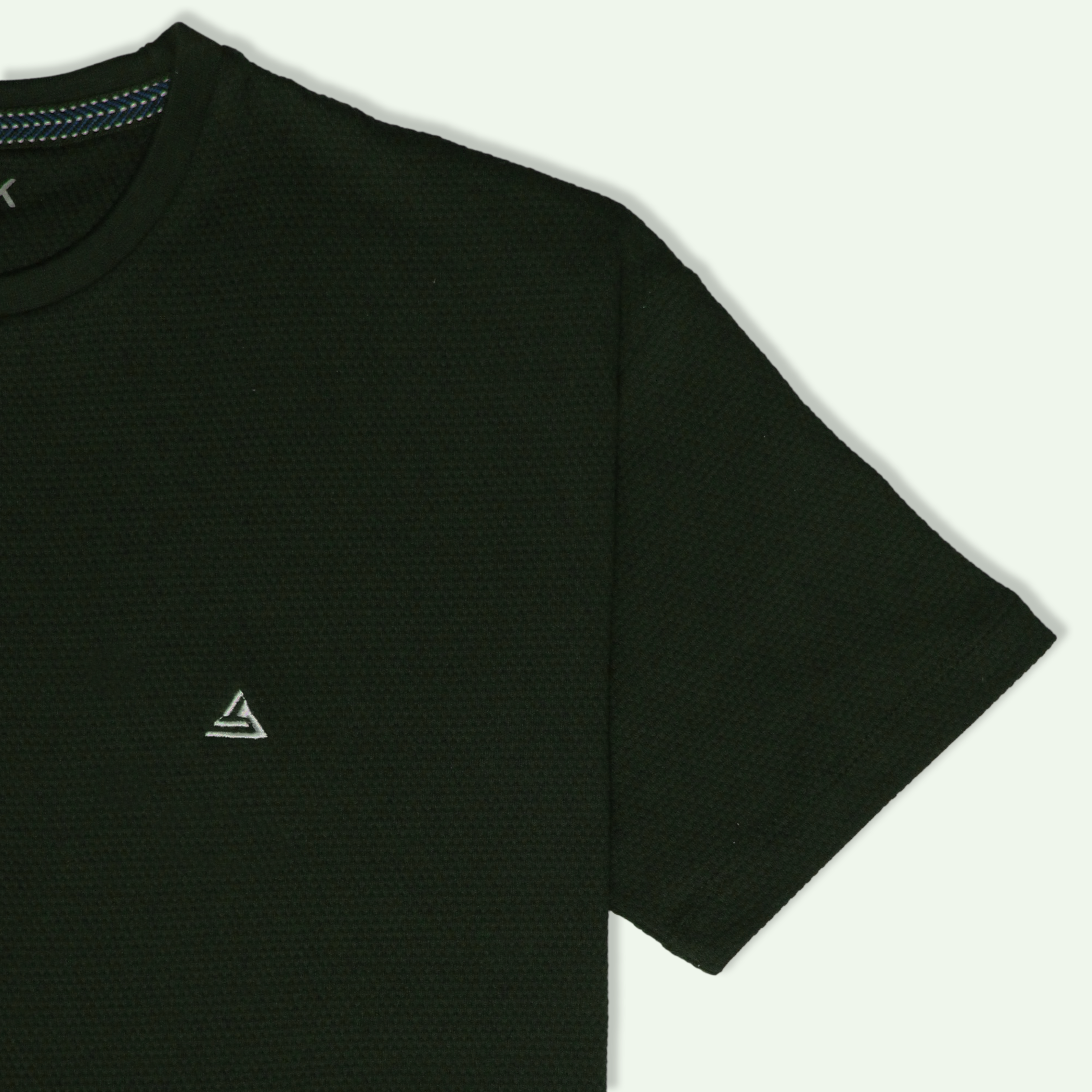 Emerald Green Popcorn Textured T-Shirt