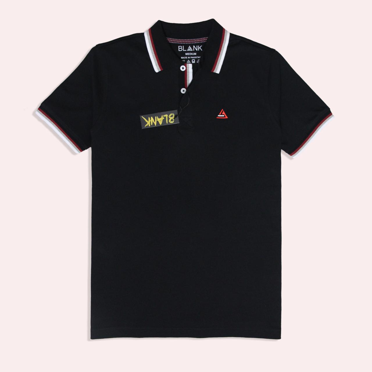Black Interlock Signature Polo Shirt