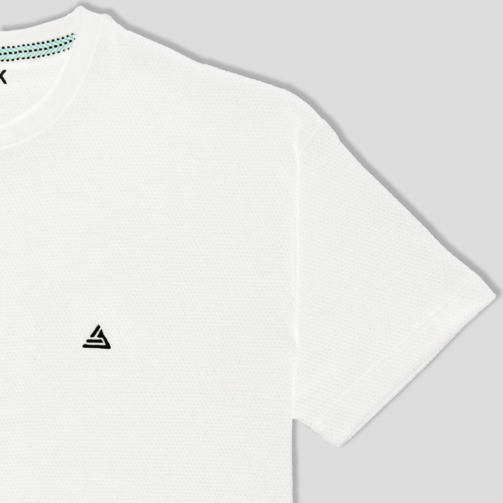 White Popcorn Textured T-Shirt