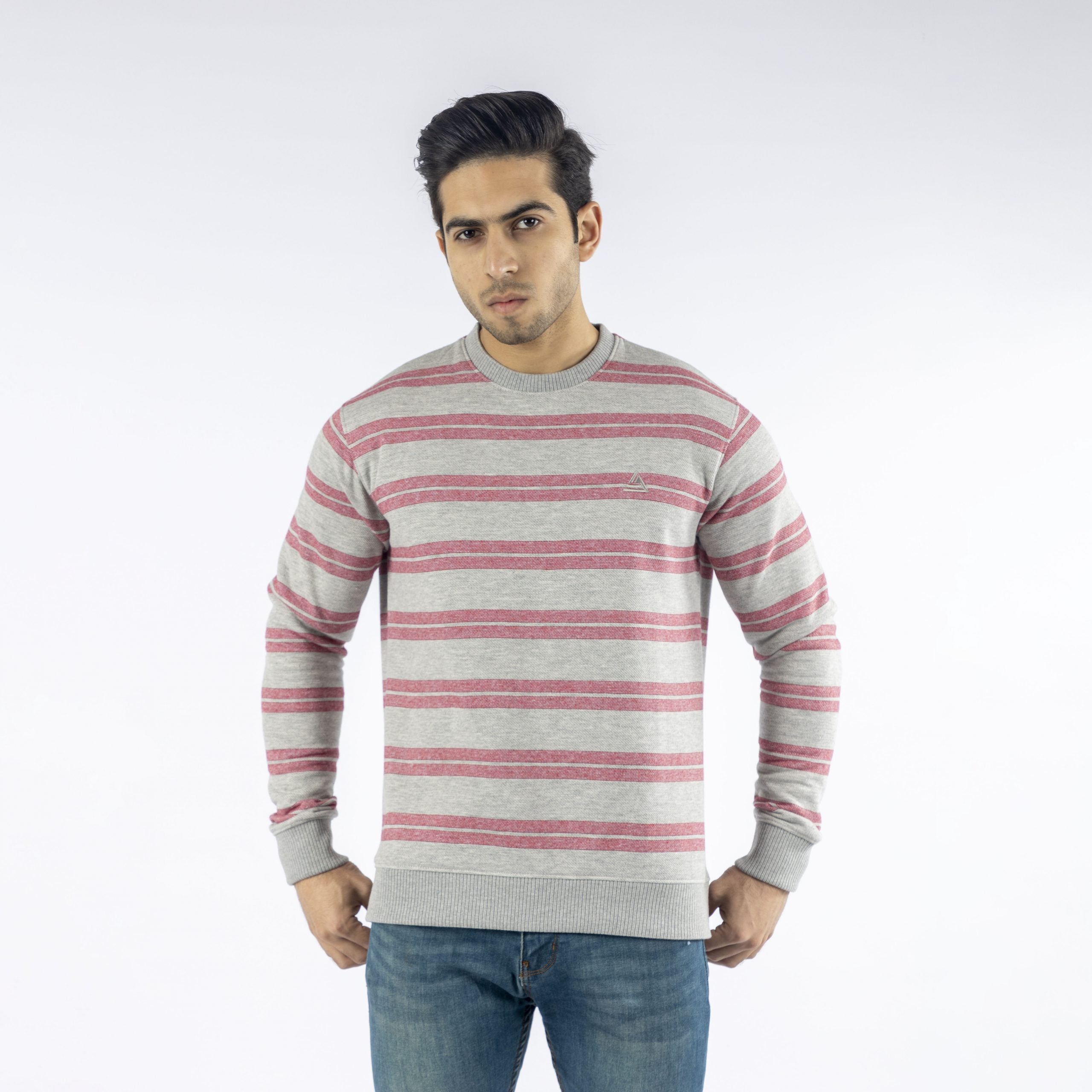 Red Striped Sweatshirt