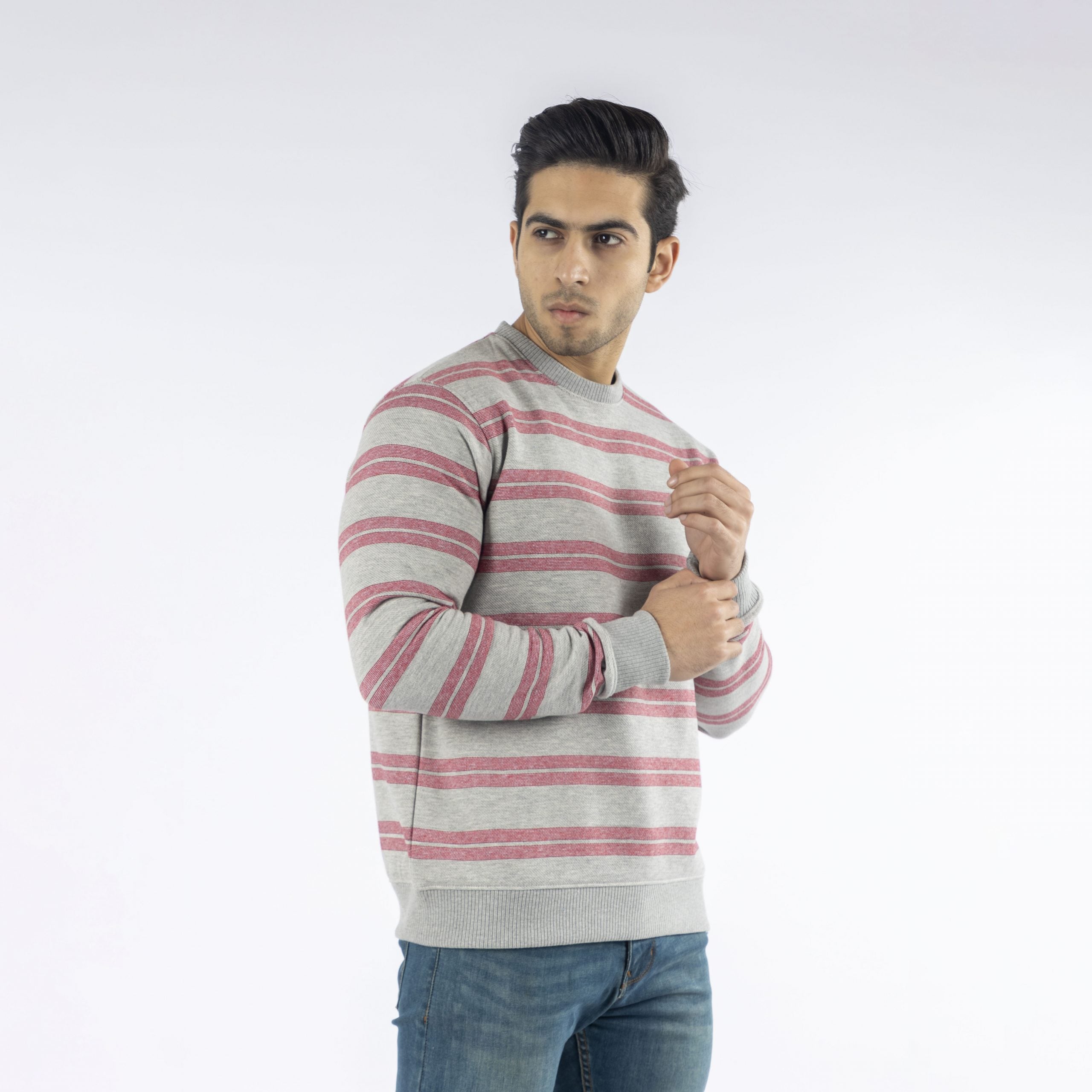 Red Striped Sweatshirt