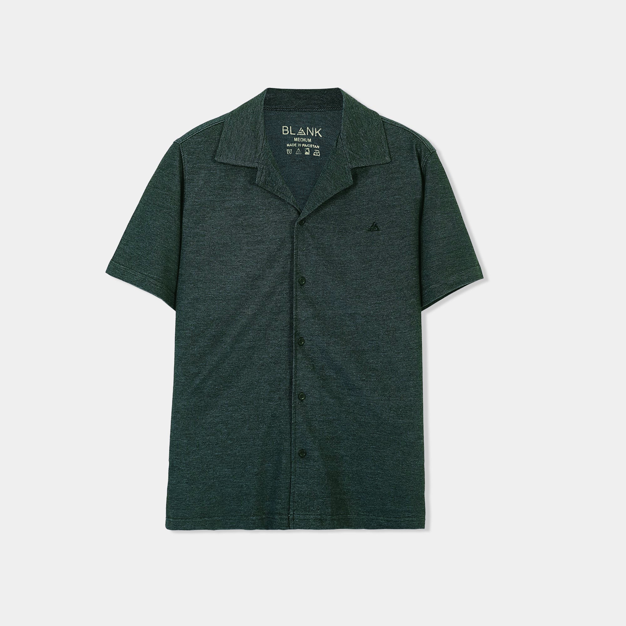 Bottle Green Button Down Shirt