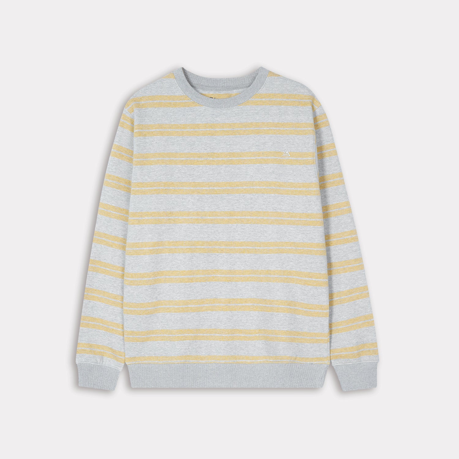 Yellow Striped Fleece Sweatshirt