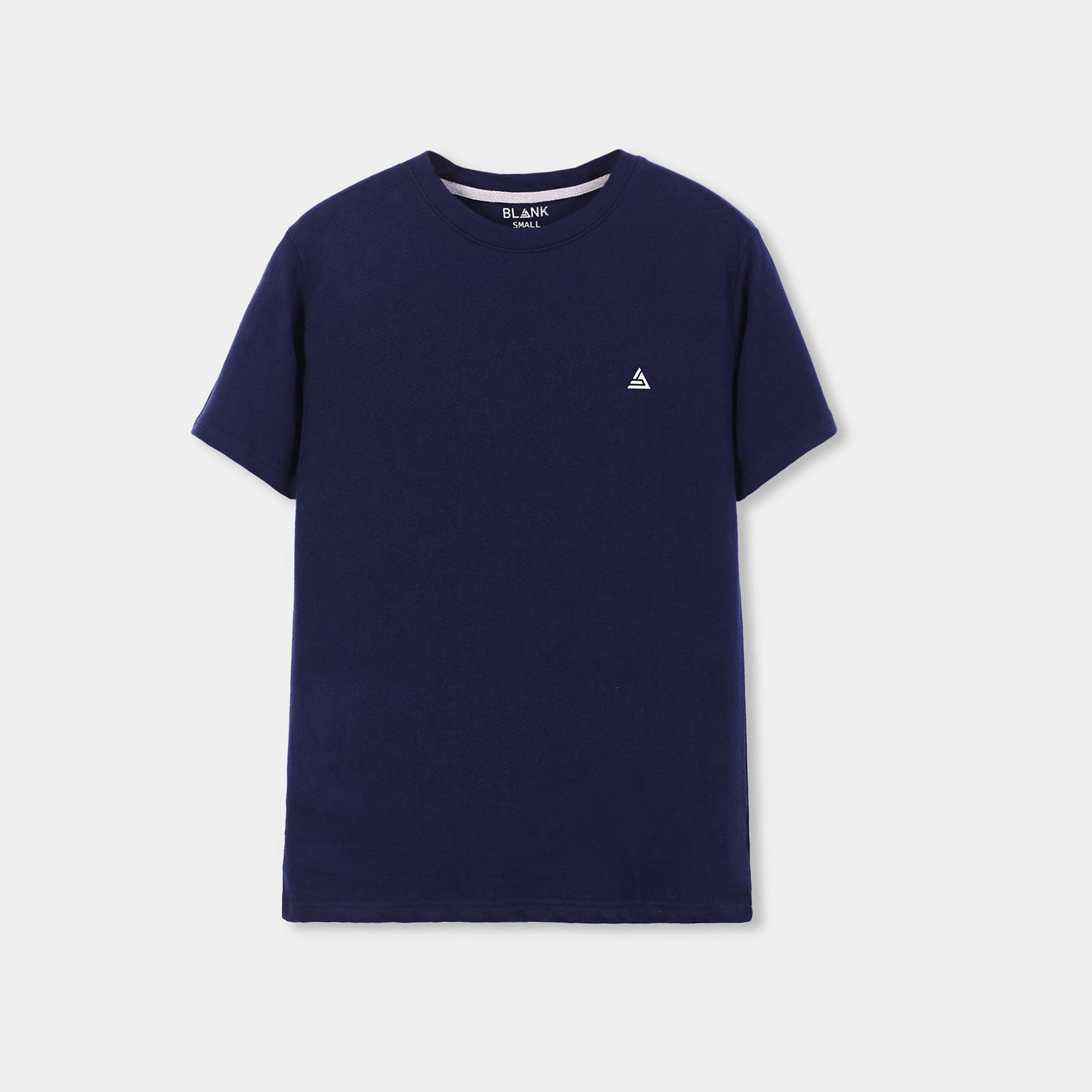 Navy blue textured t-shirt