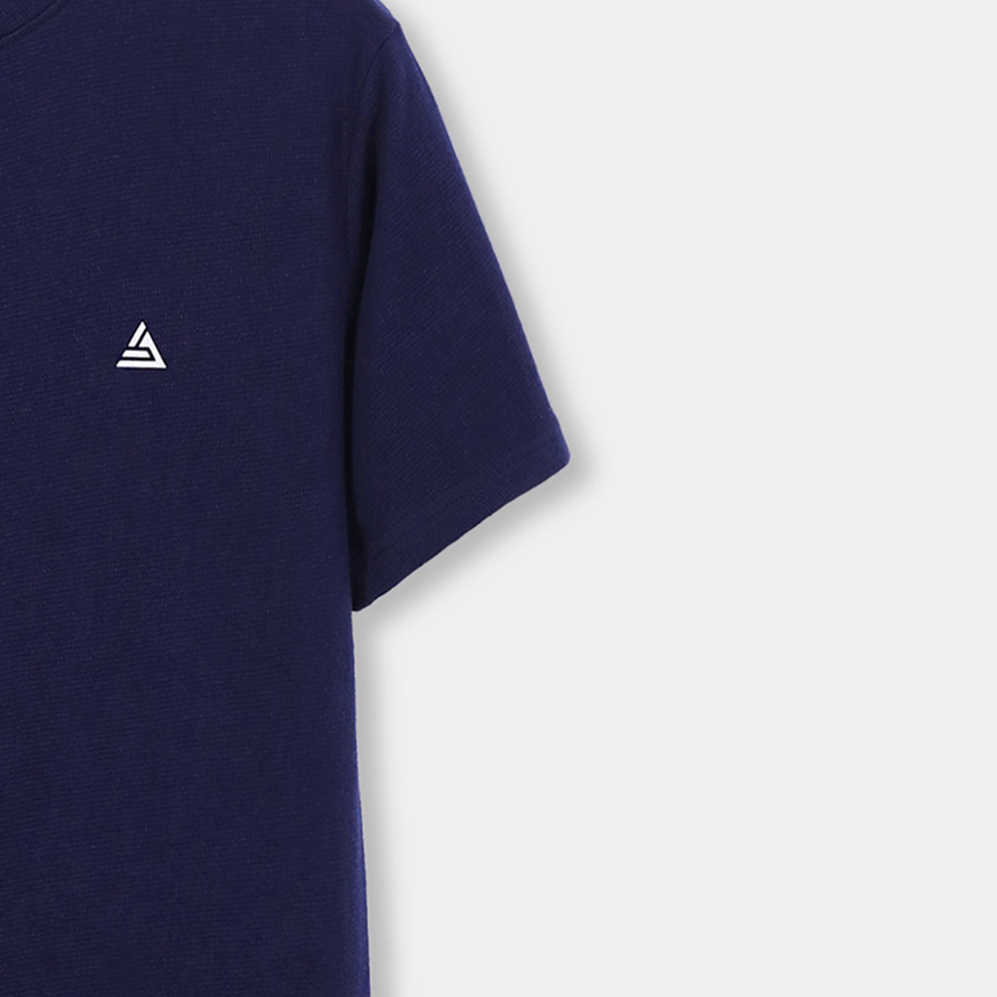 Navy blue textured t-shirt