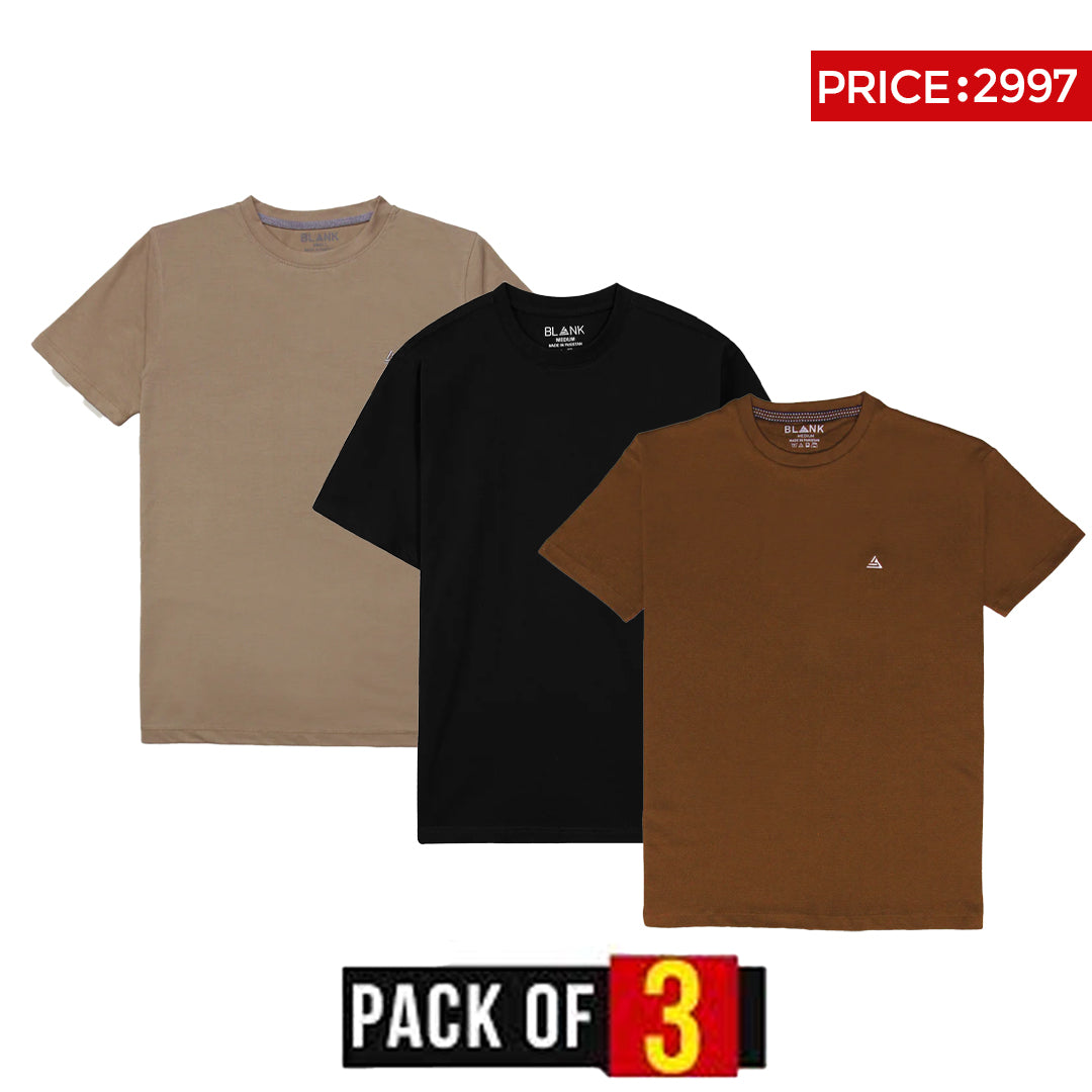 Basic Tee.Regular fit. Pack#3