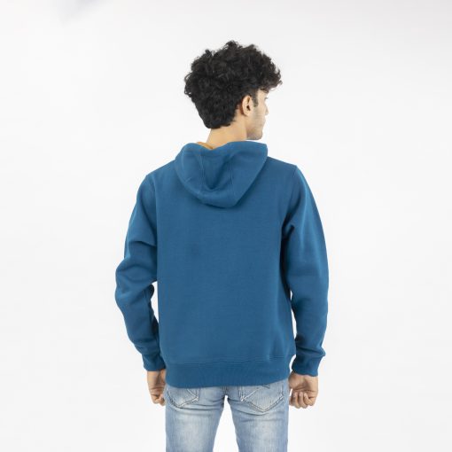 Cobalt Blue Button Hoodie