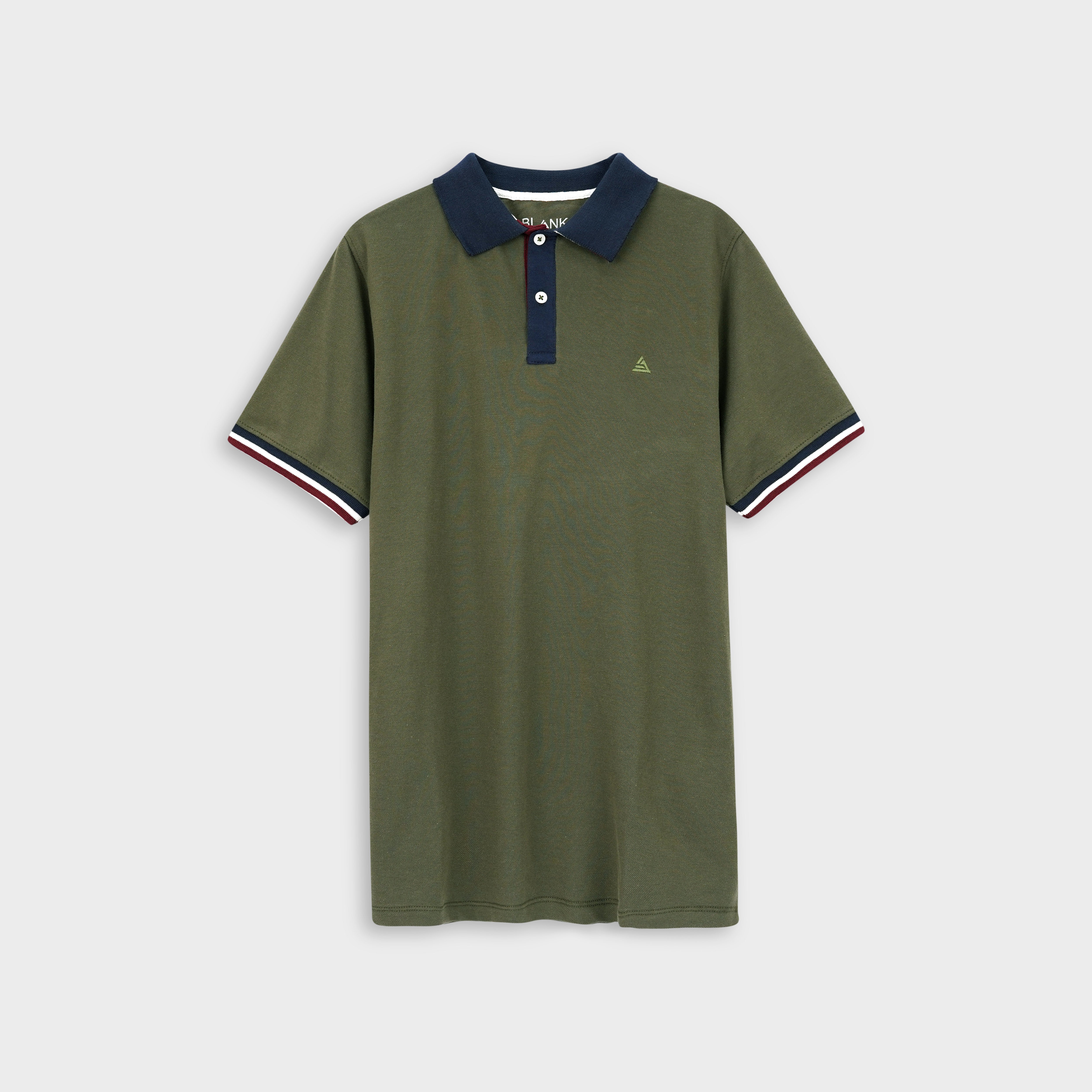 Green Contrast Polo