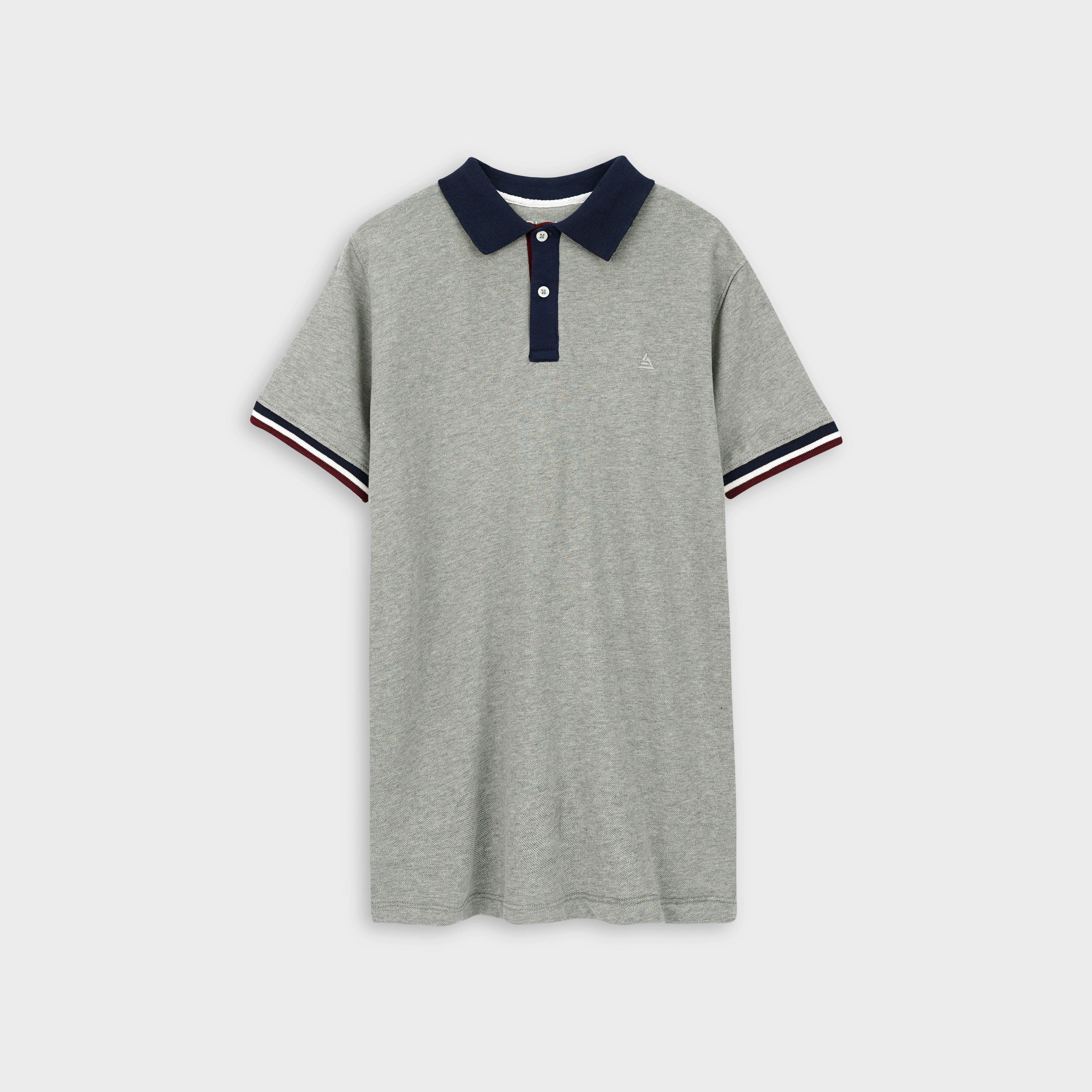 Grey Contrast Polo