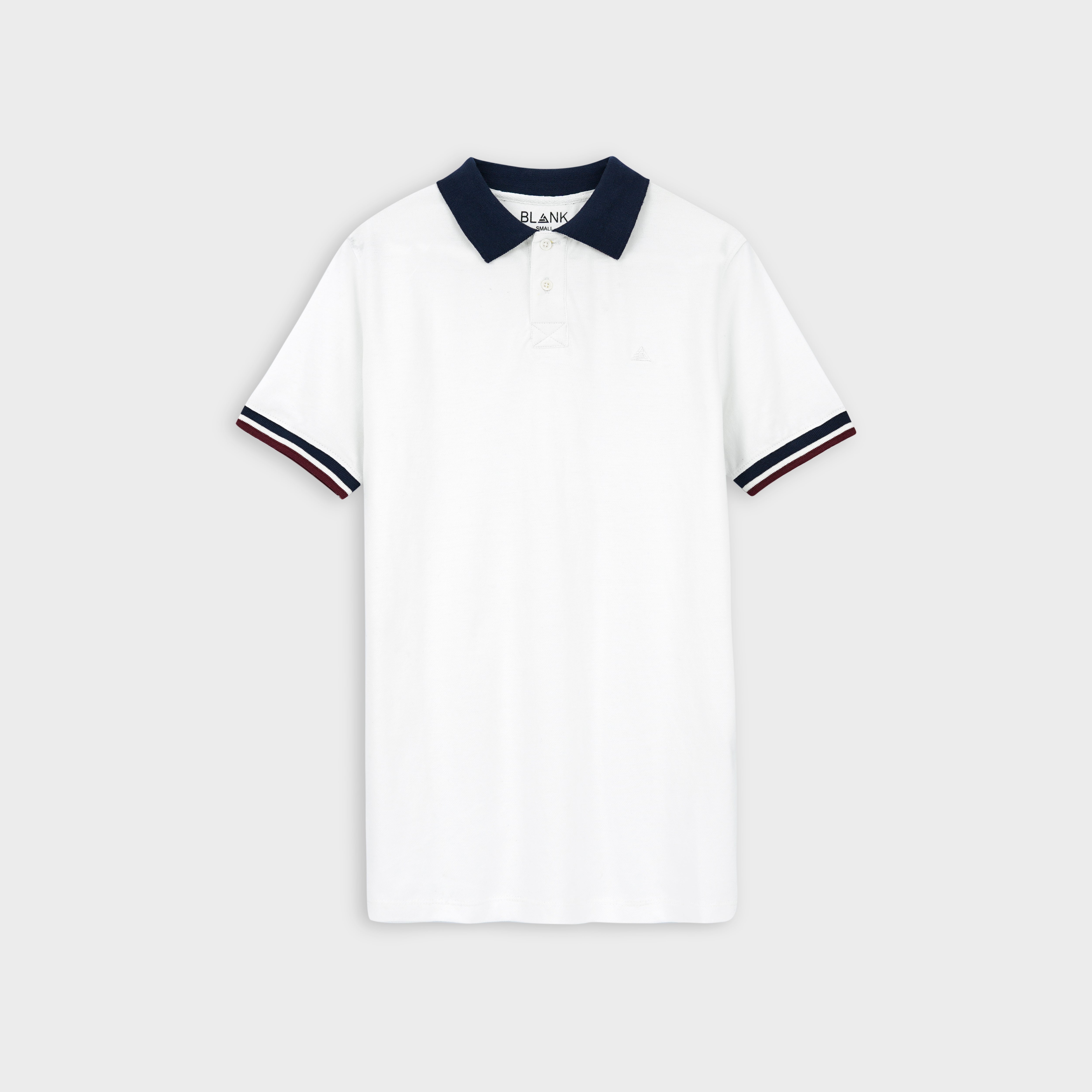 White Contrast Polo