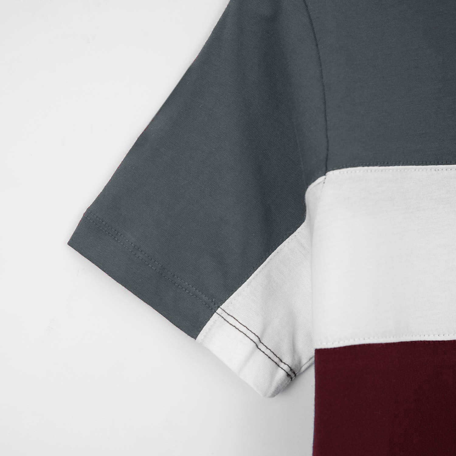 Colorblock Grey & Burgundy T-shirt