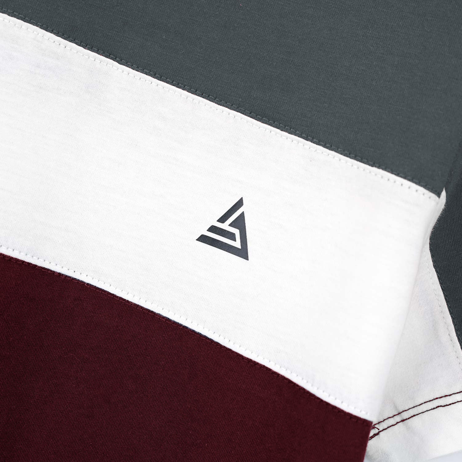 Colorblock Grey & Burgundy T-shirt