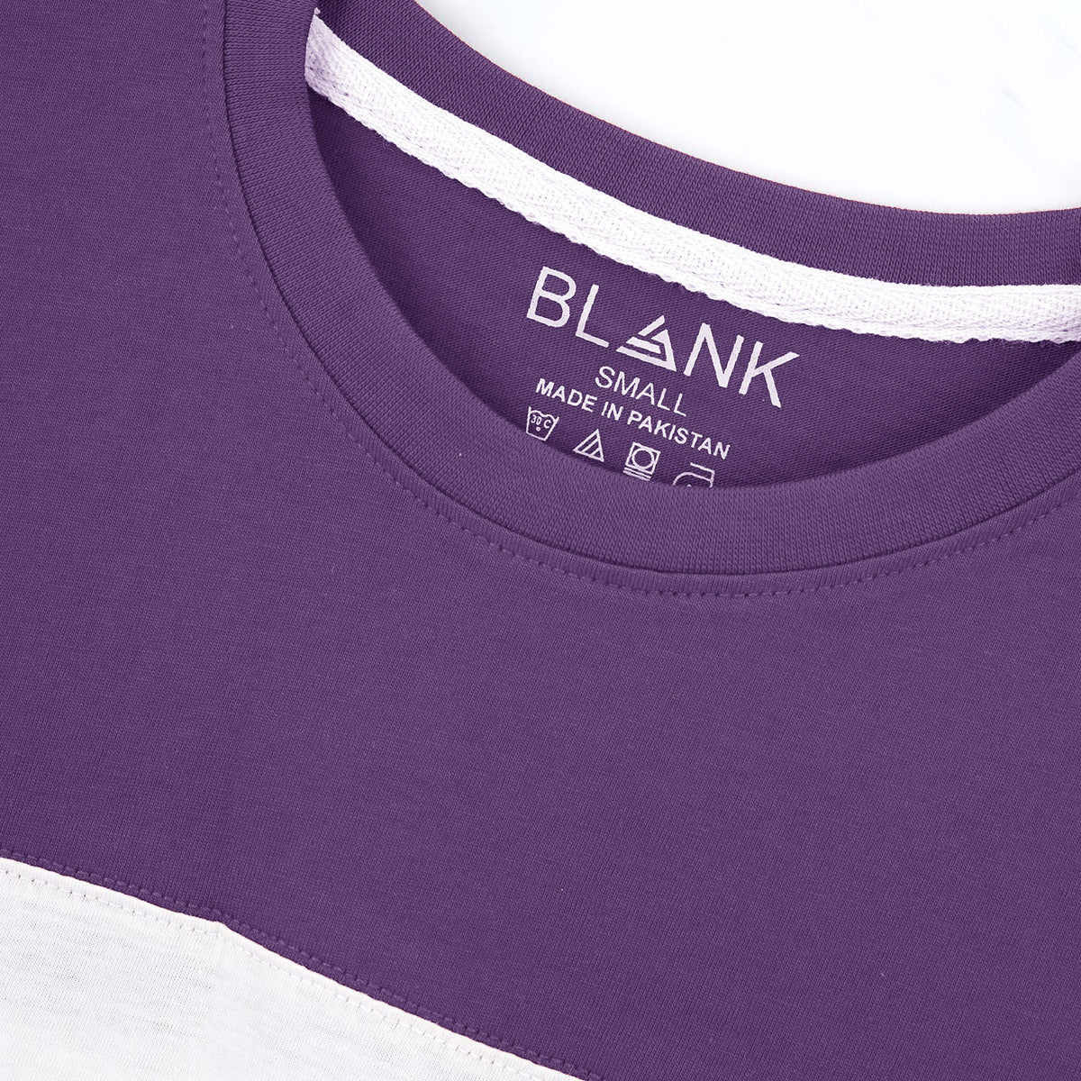 Colorblock Purple Crew Necks