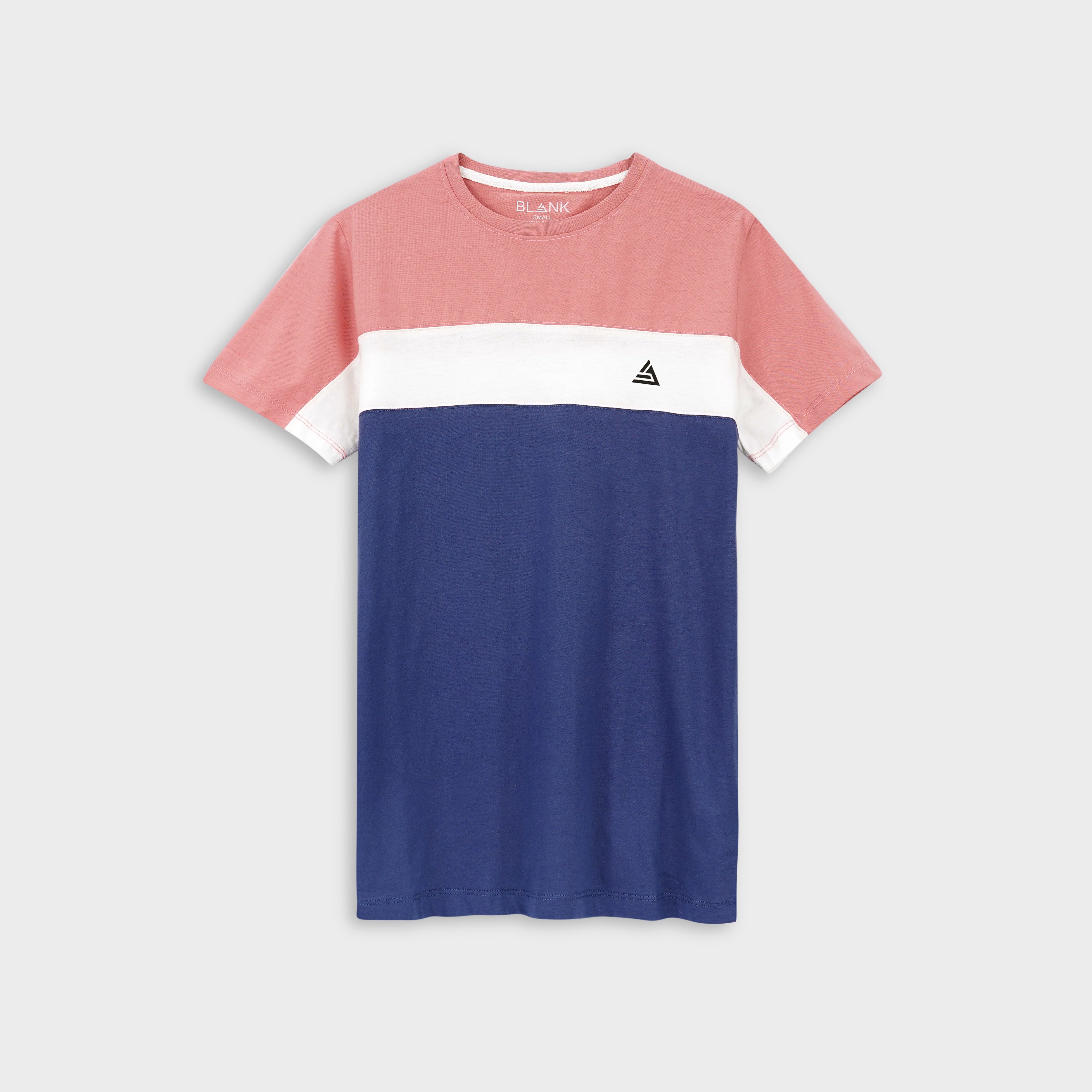 Colorblock Pink & Blue T-Shirt