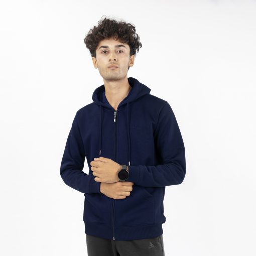 Navy Blue Zipper Hoodie