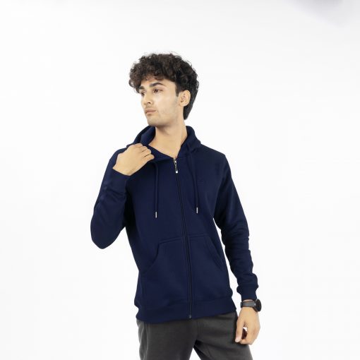 Navy Blue Zipper Hoodie