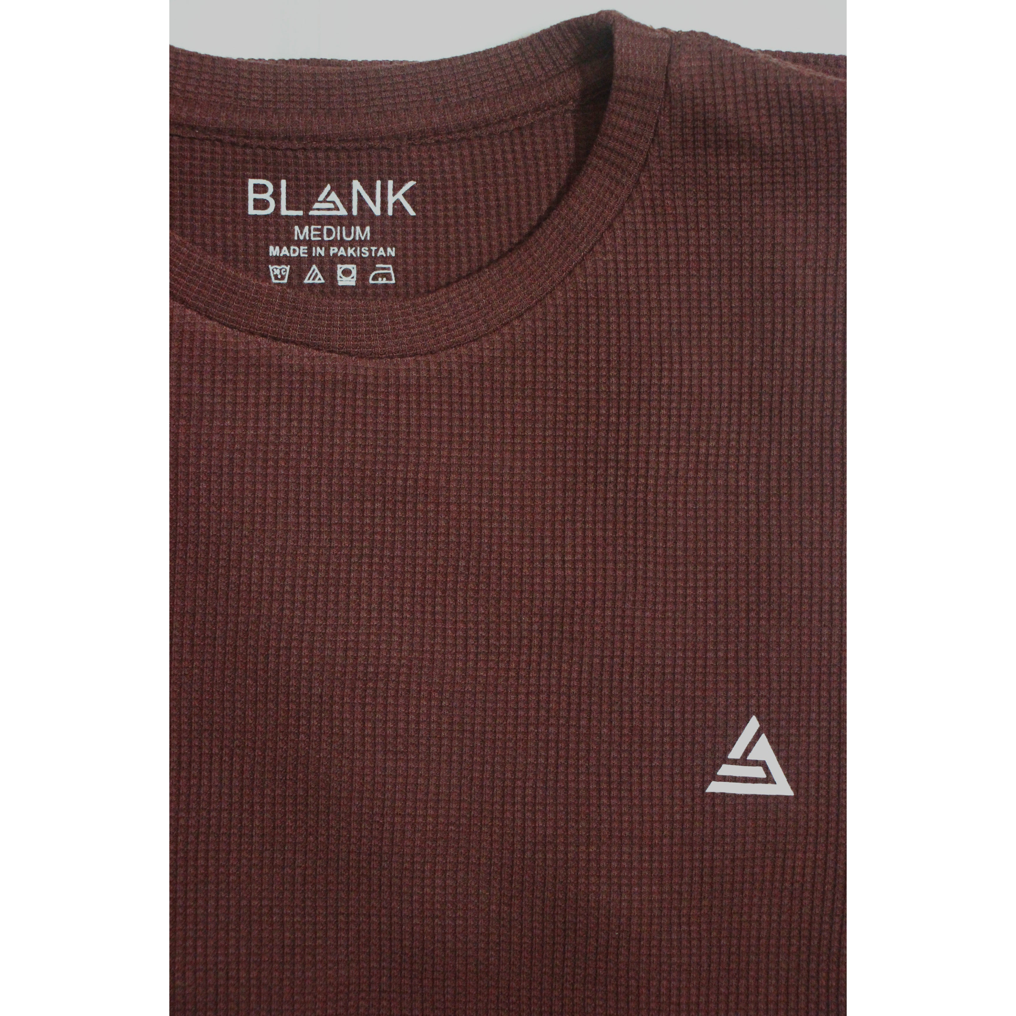 Brown Textured Crew Neck