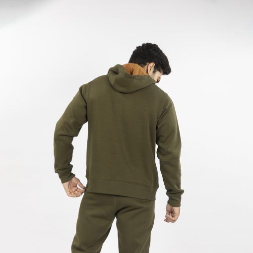 Olive Green Button Hoodie