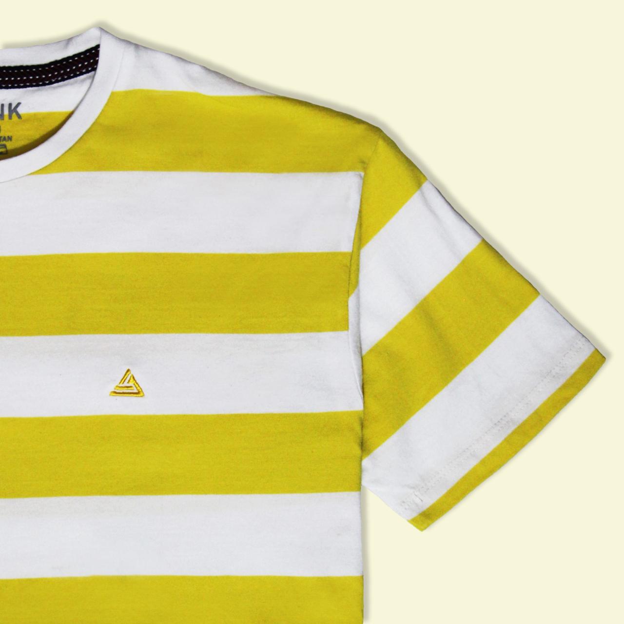 Yellow White Striped T Shirts