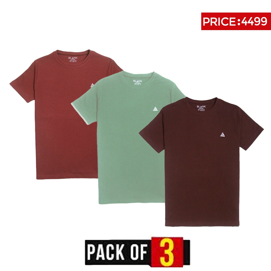 Textured Tee. Regular fit. Pack#4
