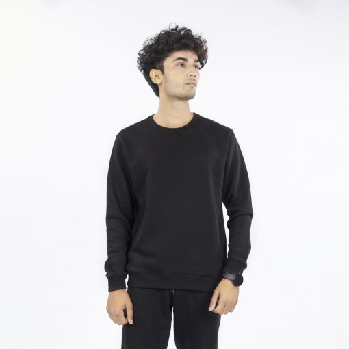 Jet Black Fleece Sweatshirt