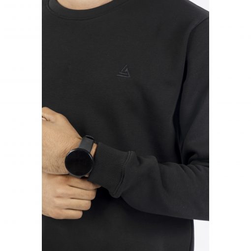 Jet Black Fleece Sweatshirt