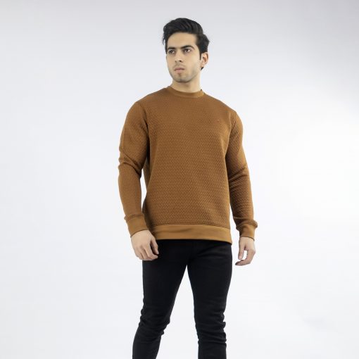 Copper Quilted Sweatshirt