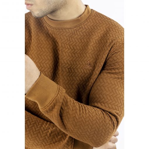 Copper Quilted Sweatshirt