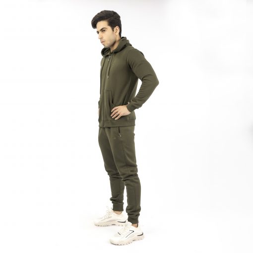 Olive Green Zipper Hoodie