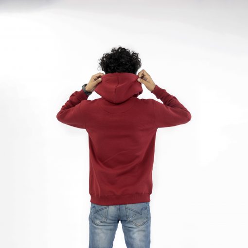 Deep Red Zipper Hoodie