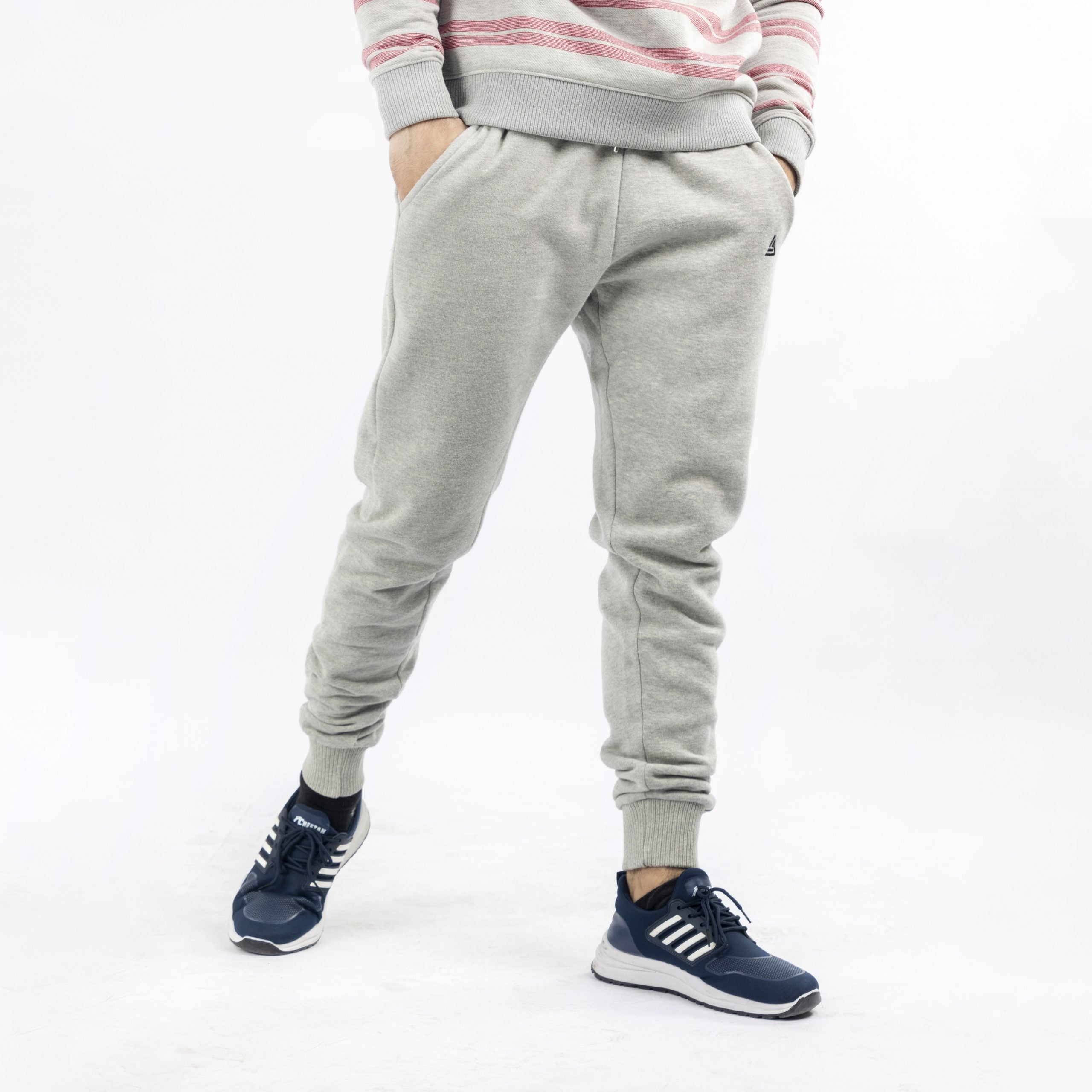 Heather Grey Regular Fit Trousers