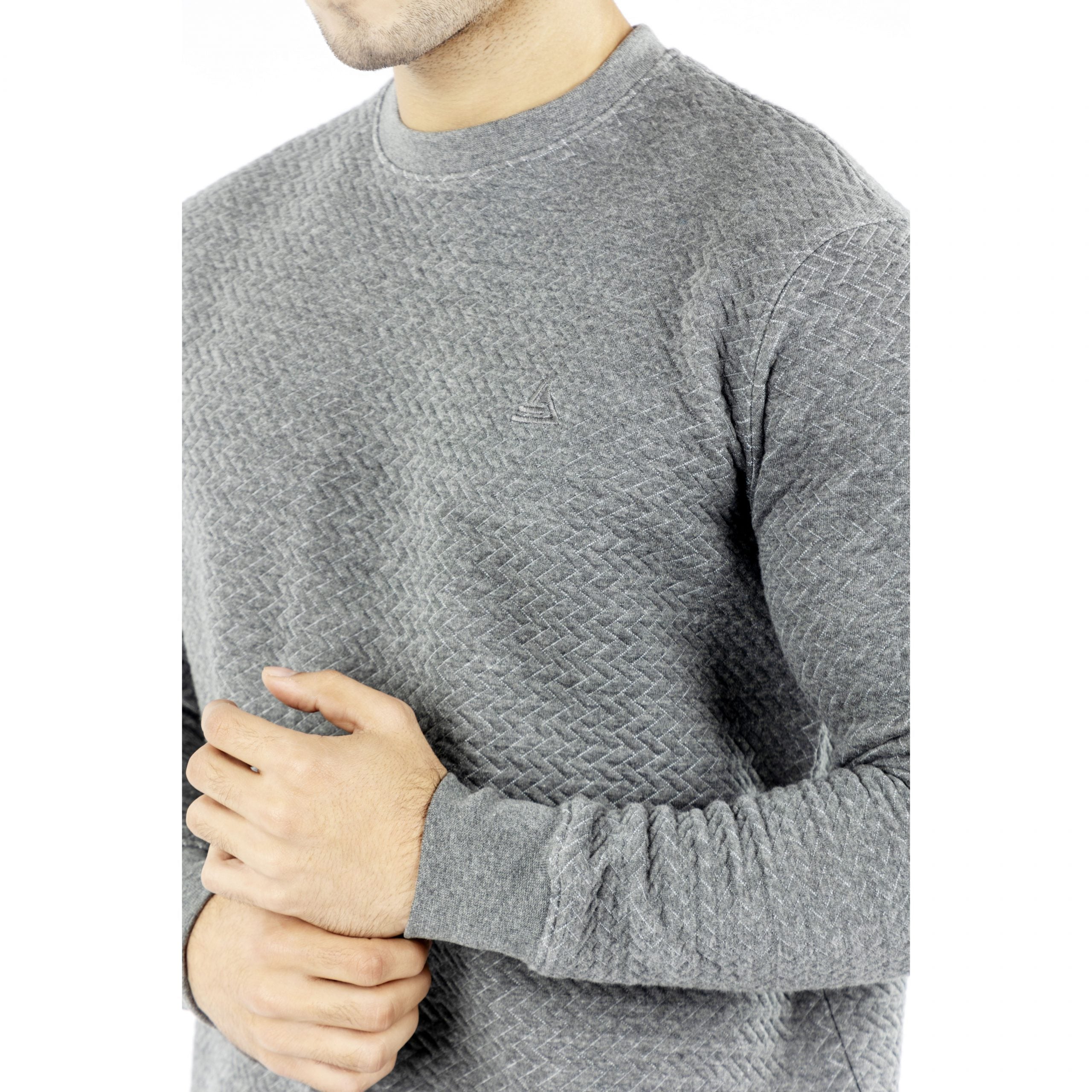 Grey Quilted Sweatshirt